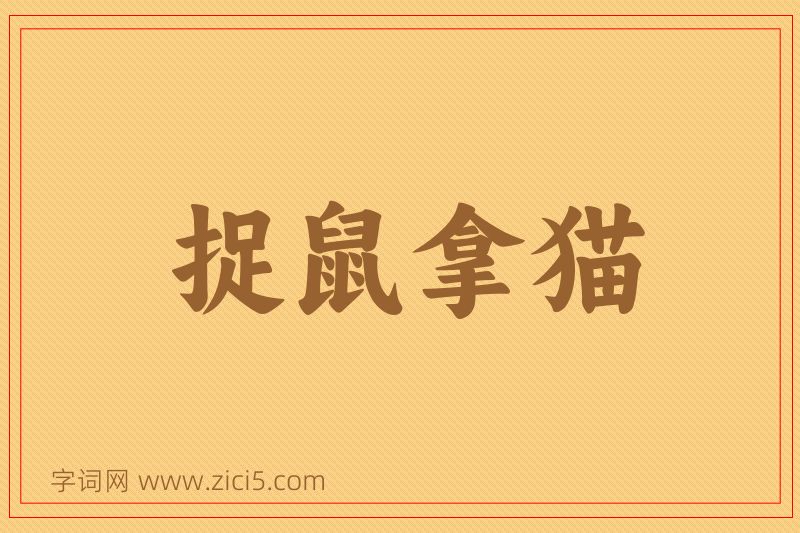 成语捉鼠拿猫图片