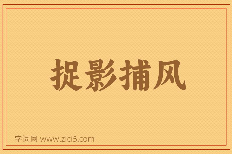 成语捉影捕风图片