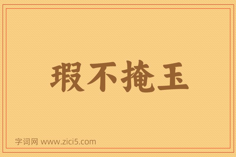 成语瑕不掩玉图片