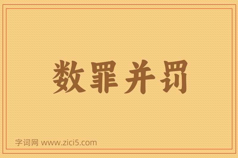 成语数罪并罚图片