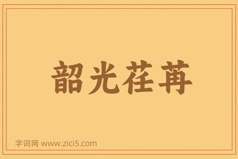 成语韶光荏苒图片