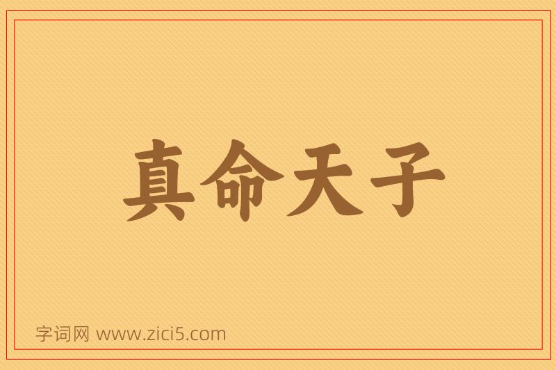 成语真命天子图片