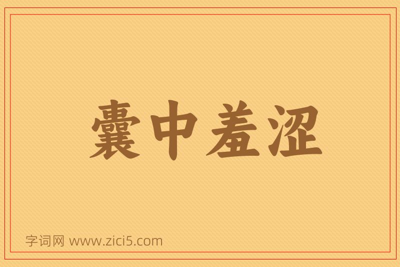 成语囊中羞涩图片