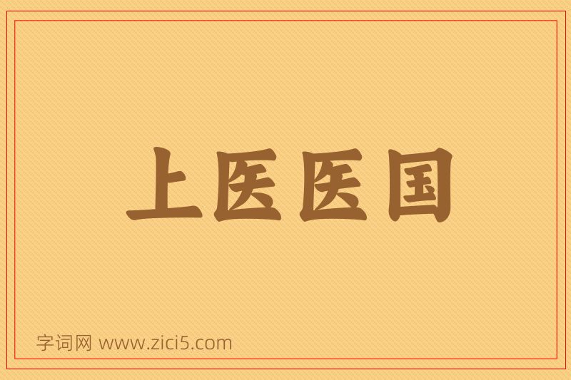 成语上医医国图片