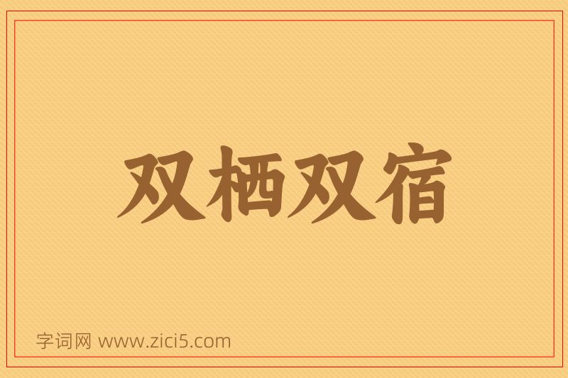 成语双栖双宿图片