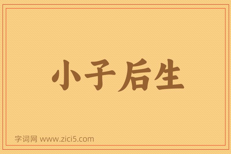 成语小子后生图片