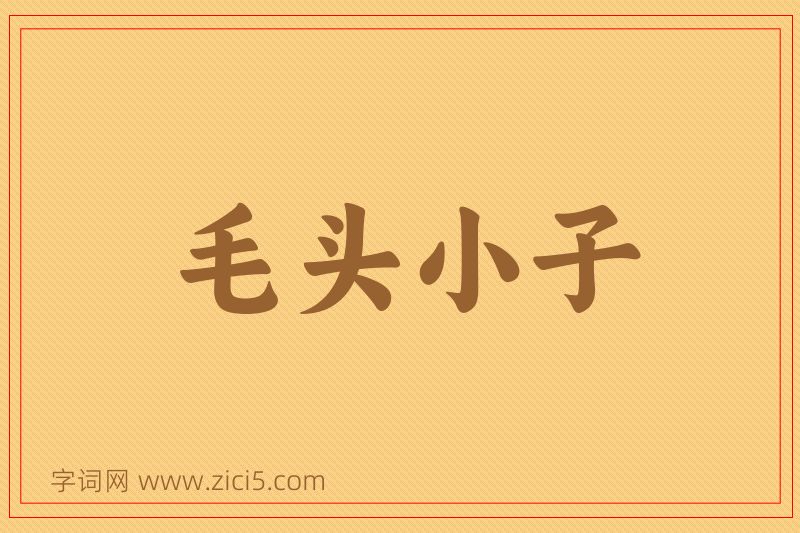 成语毛头小子图片
