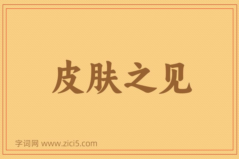 成语皮肤之见图片