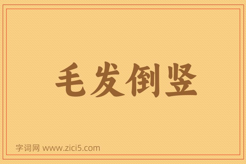 成语毛发倒竖图片