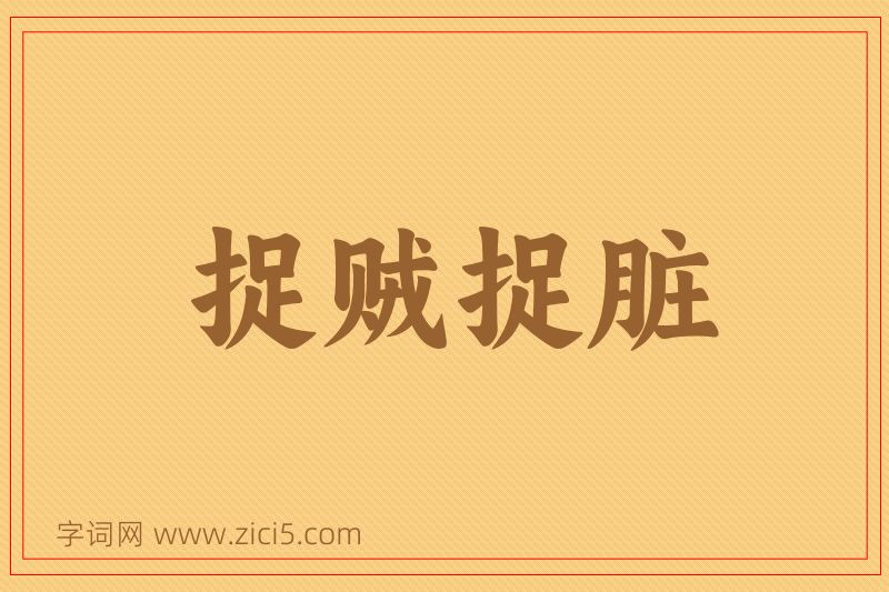 成语捉贼捉脏图片
