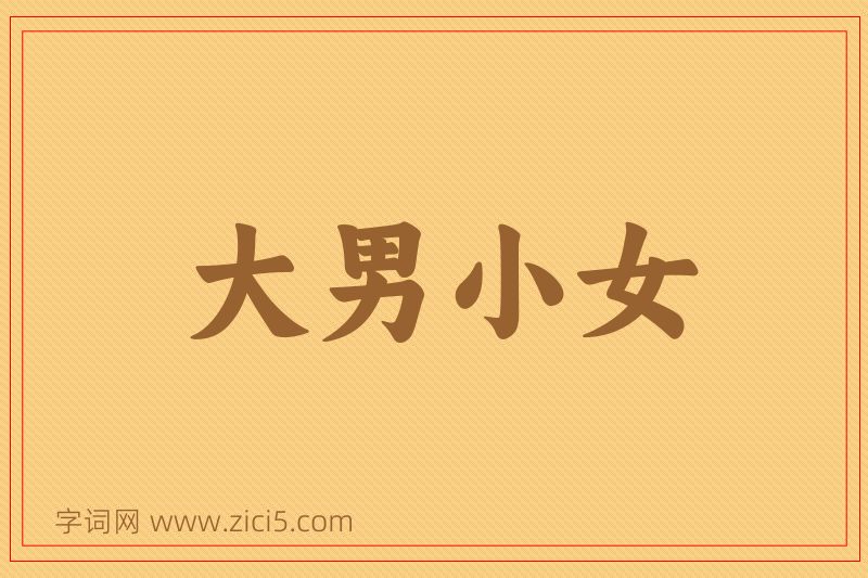 成语大男小女图片