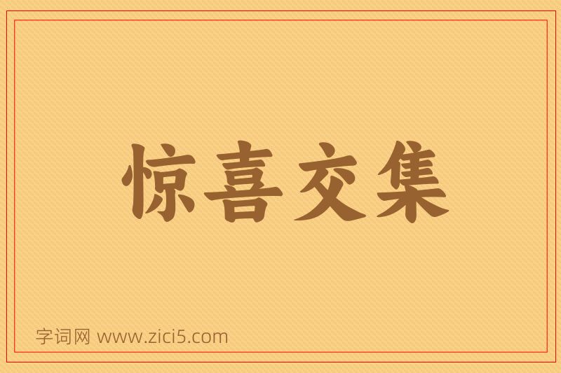成语惊喜交集图片