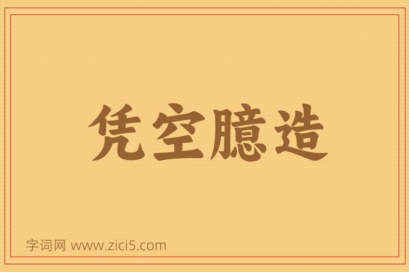成语凭空臆造图片