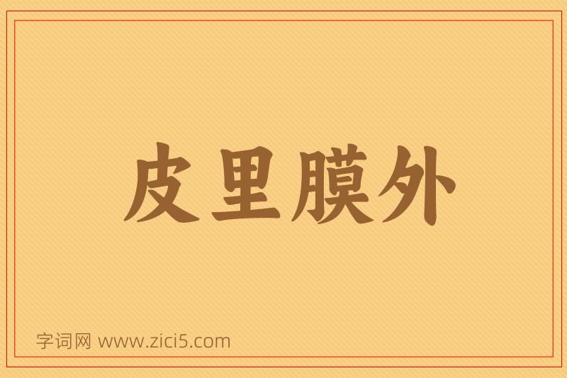 成语皮里膜外图片