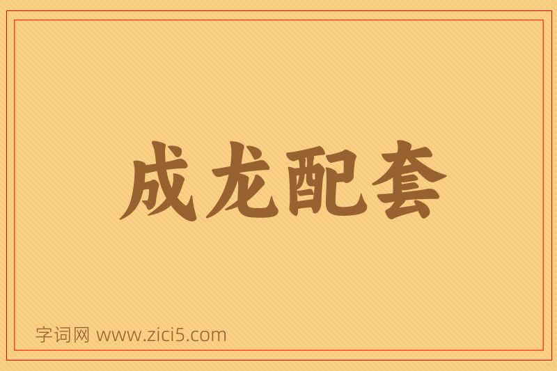 成语成龙配套图片