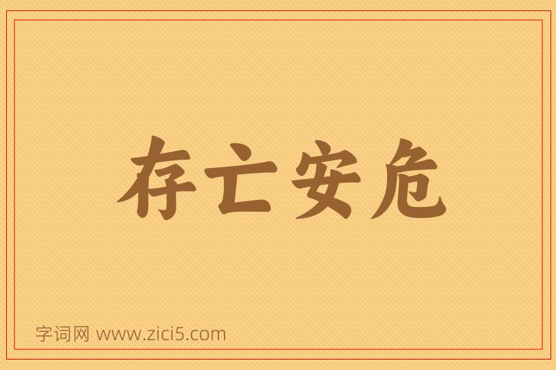 成语存亡安危图片