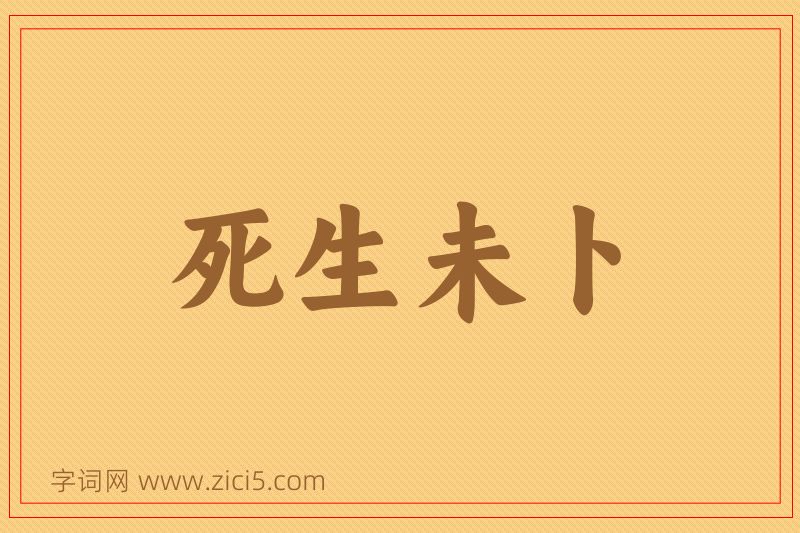 成语死生未卜图片