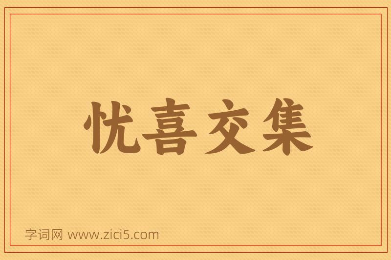 成语忧喜交集图片