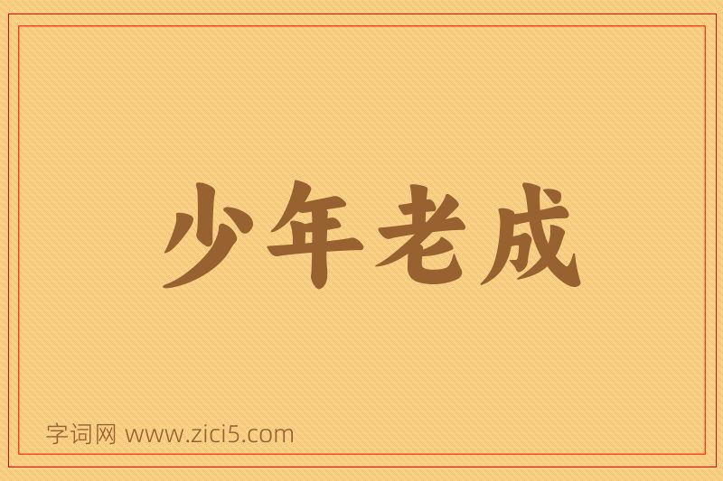 成语少年老成图片