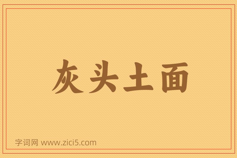 成语灰头土面图片