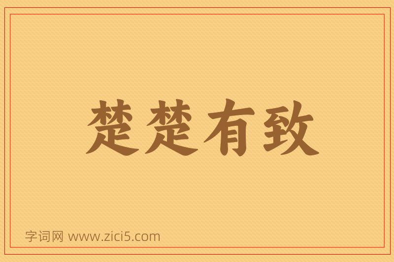 成语楚楚有致图片