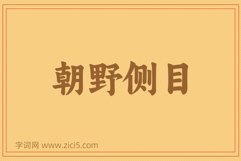 成语朝野侧目图片