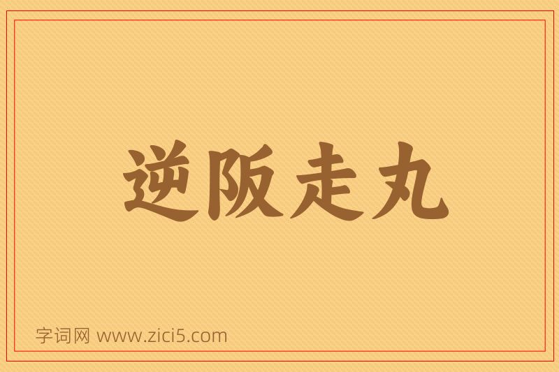 成语逆阪走丸图片
