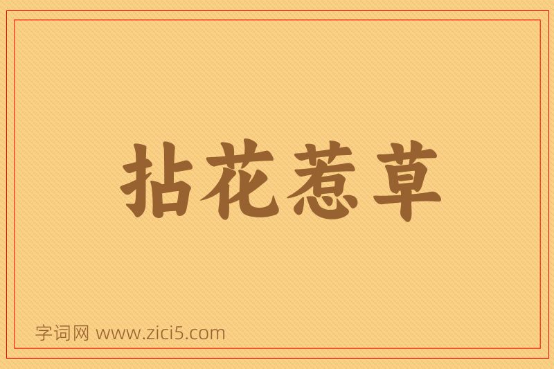 成语拈花惹草图片