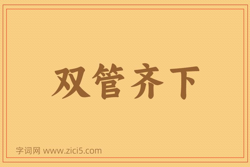 成语双管齐下图片