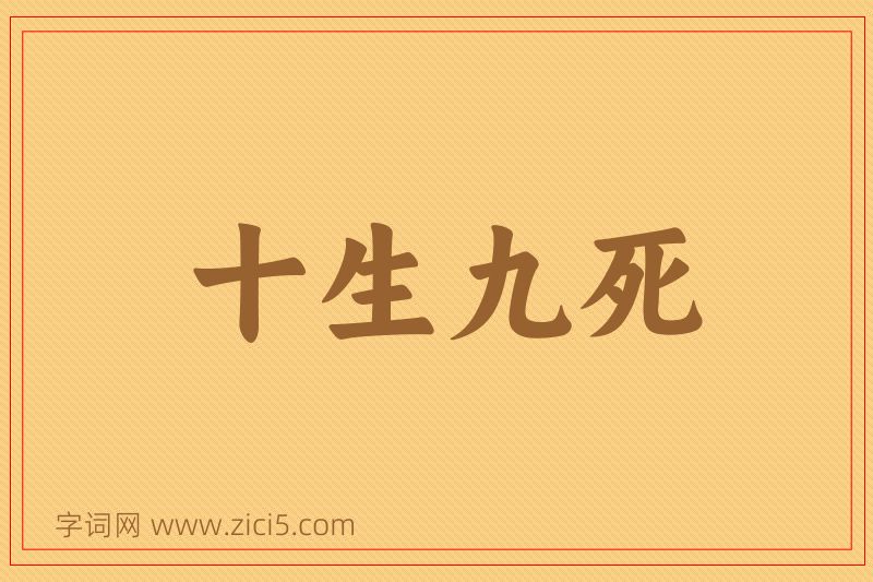 成语十生九死图片
