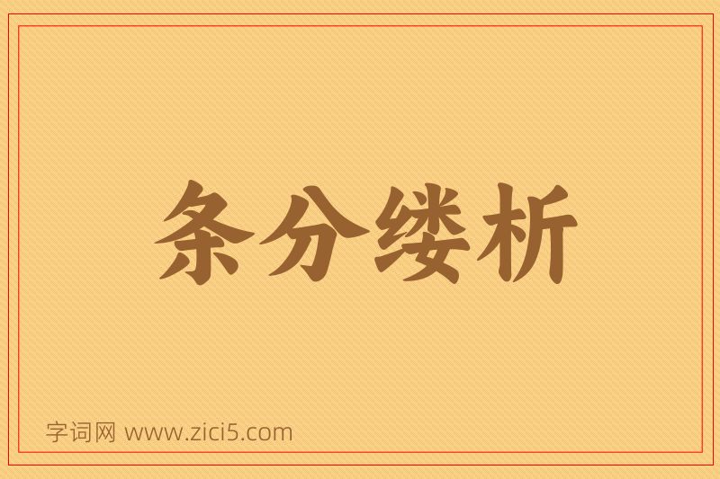成语条分缕析图片