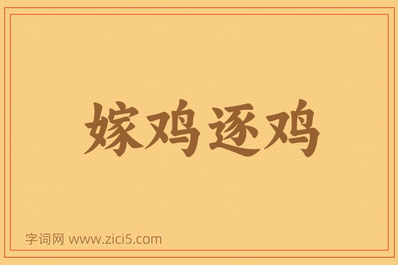成语嫁鸡逐鸡图片