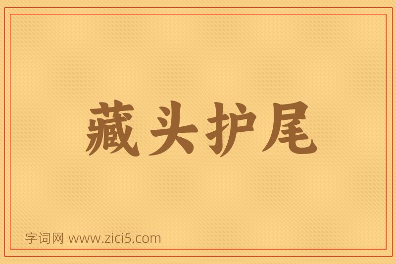 成语藏头护尾图片