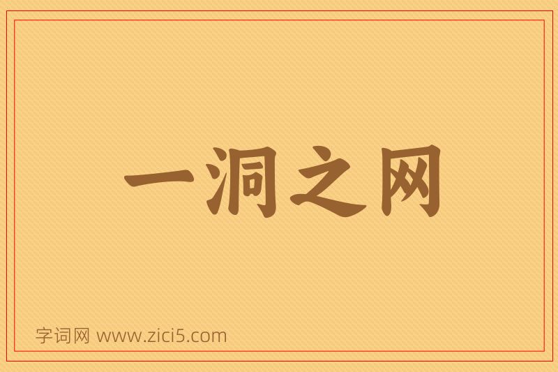 成语一洞之网图片