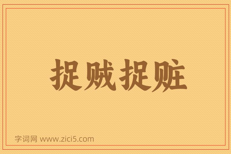 成语捉贼捉赃图片