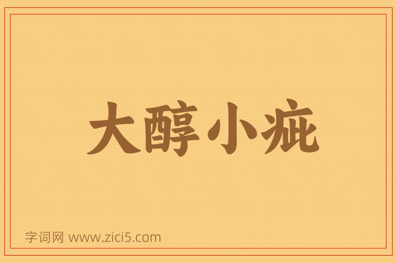 成语大醇小疵图片