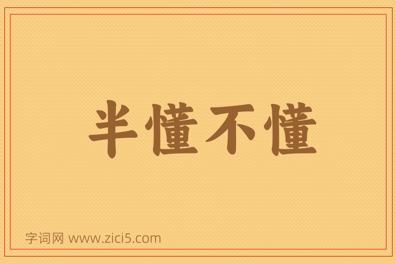 成语半懂不懂图片