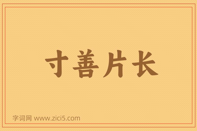 成语寸善片长图片