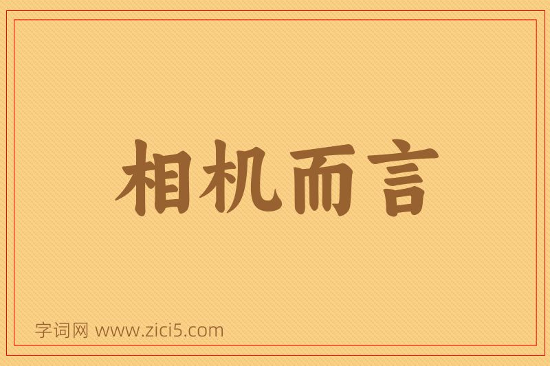 成语相机而言图片