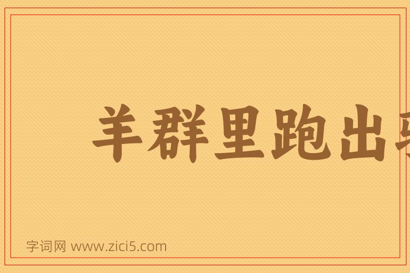 成语羊群里跑出骆驼来图片