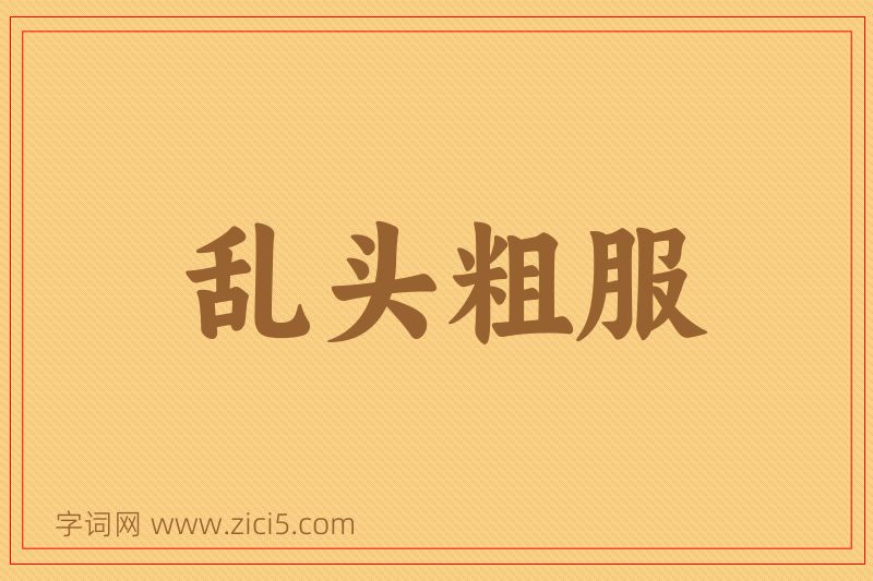 成语乱头粗服图片