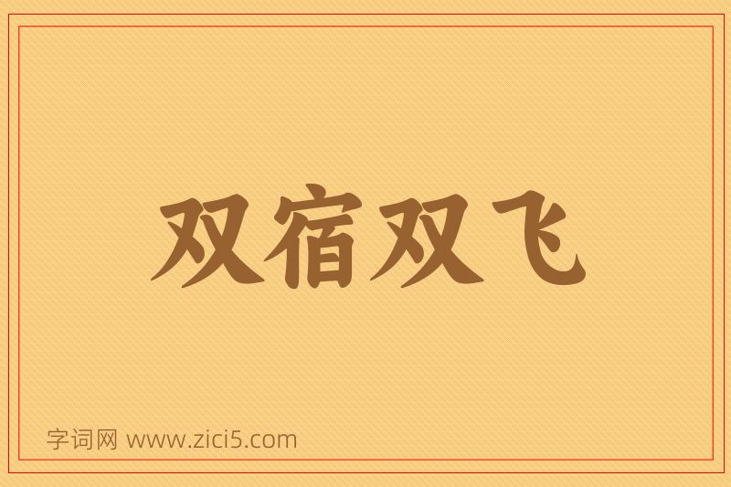 成语双宿双飞图片