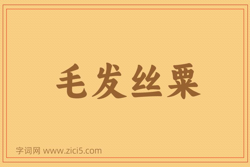 成语毛发丝粟图片