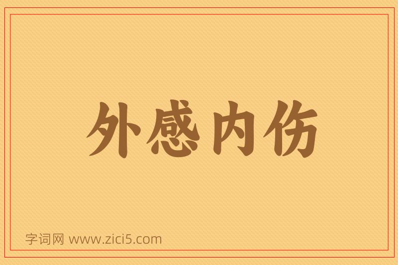 成语外感内伤图片