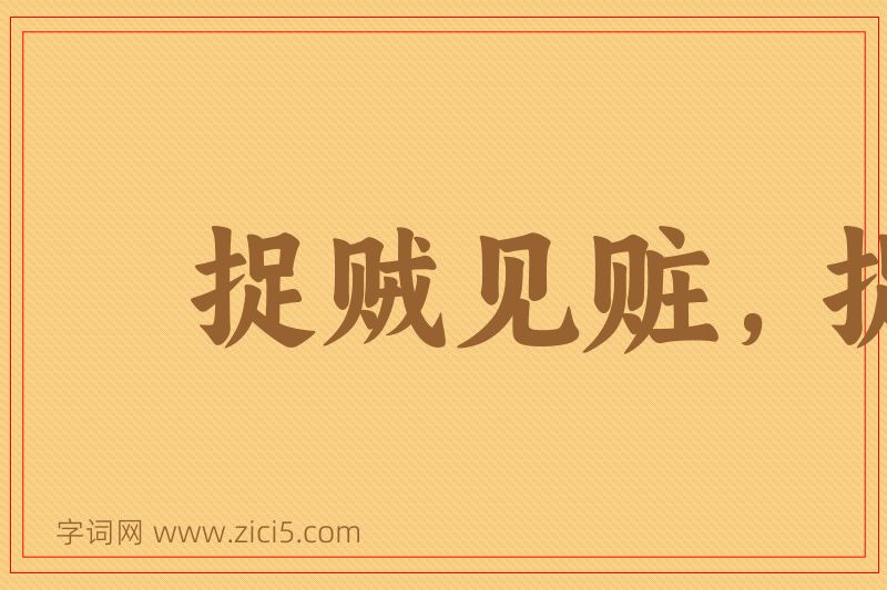 成语捉贼见赃，捉奸见双图片