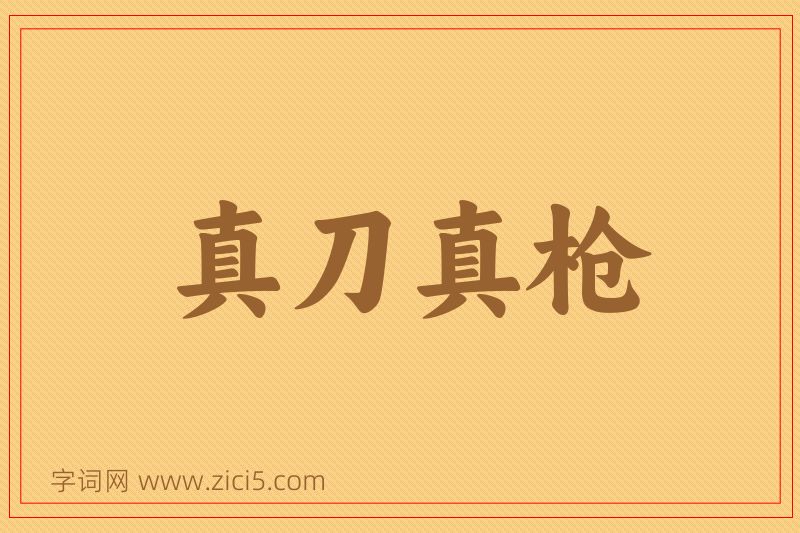 成语真刀真枪图片