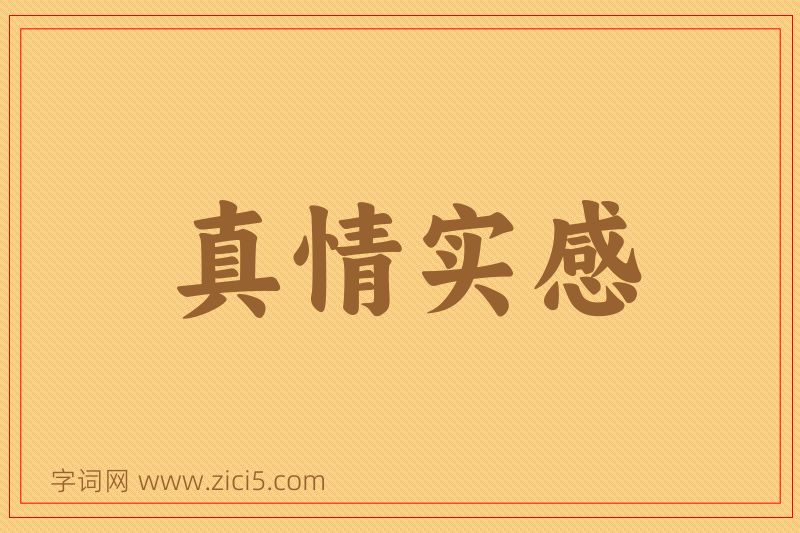 成语真情实感图片