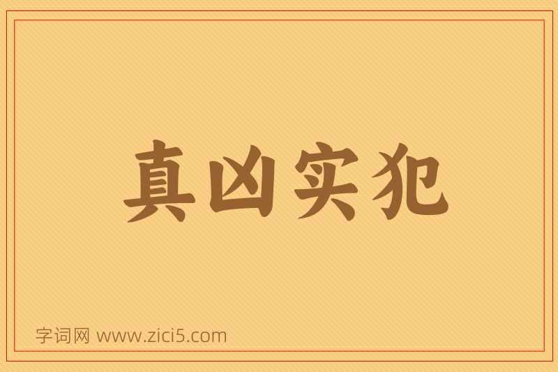 成语真凶实犯图片