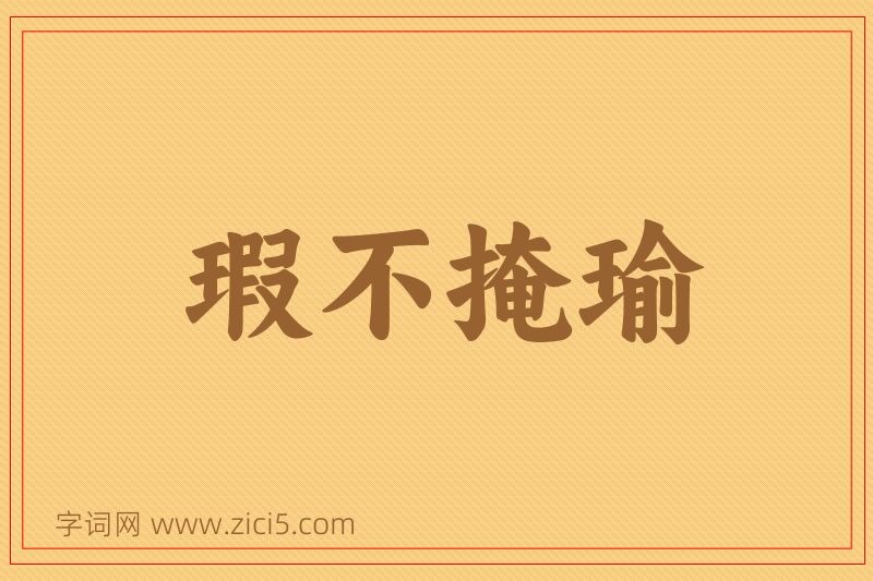 成语瑕不掩瑜图片