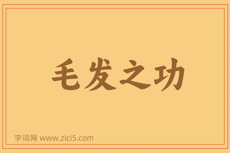 成语毛发之功图片